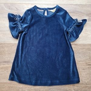 Matilda Jane | Party In Blue Ribbed Velour Dress